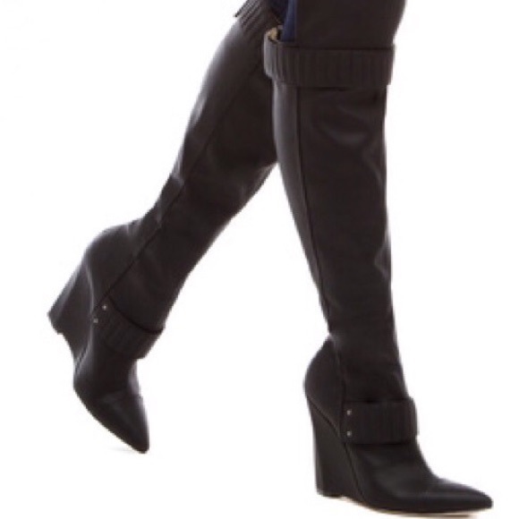 GX Gwen Stefani Hideko knee high wedge boots 8 - Picture 1 of 5